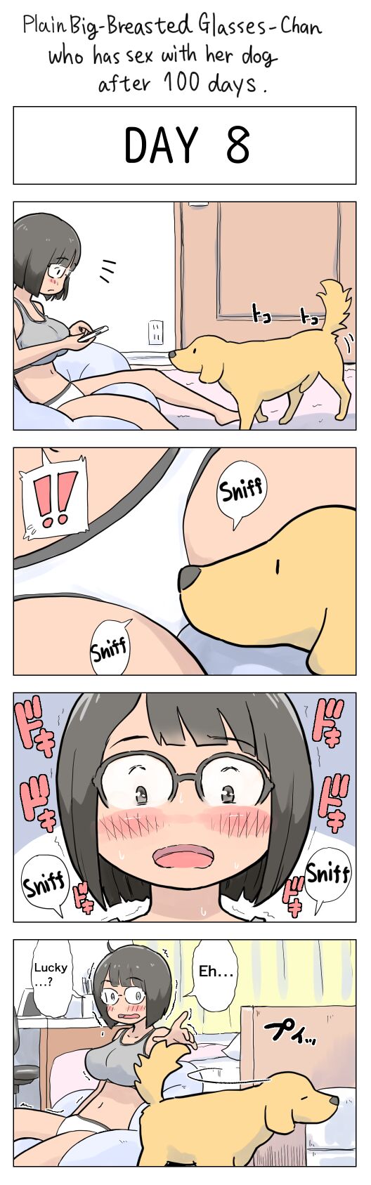 Plain Big-Breasted Glasses-Chan who has sex with her dog after 100 days -  Page 8 - HentaiRox