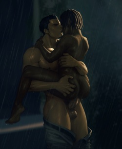 Kiryu Kazuma fuckin' u in the rain 😳